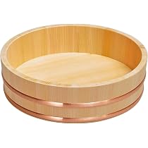Amazon.co.jp: 木曽さわらの厚口飯台 寿司桶・飯切 (45cm 2升